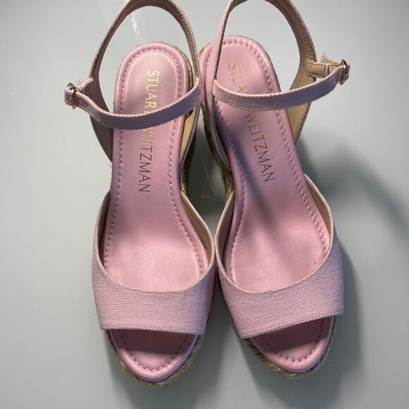 Stuart Weitzman Women's Tia Espadrille Wedge Sandals Sz 9 - Picture 1 of 5